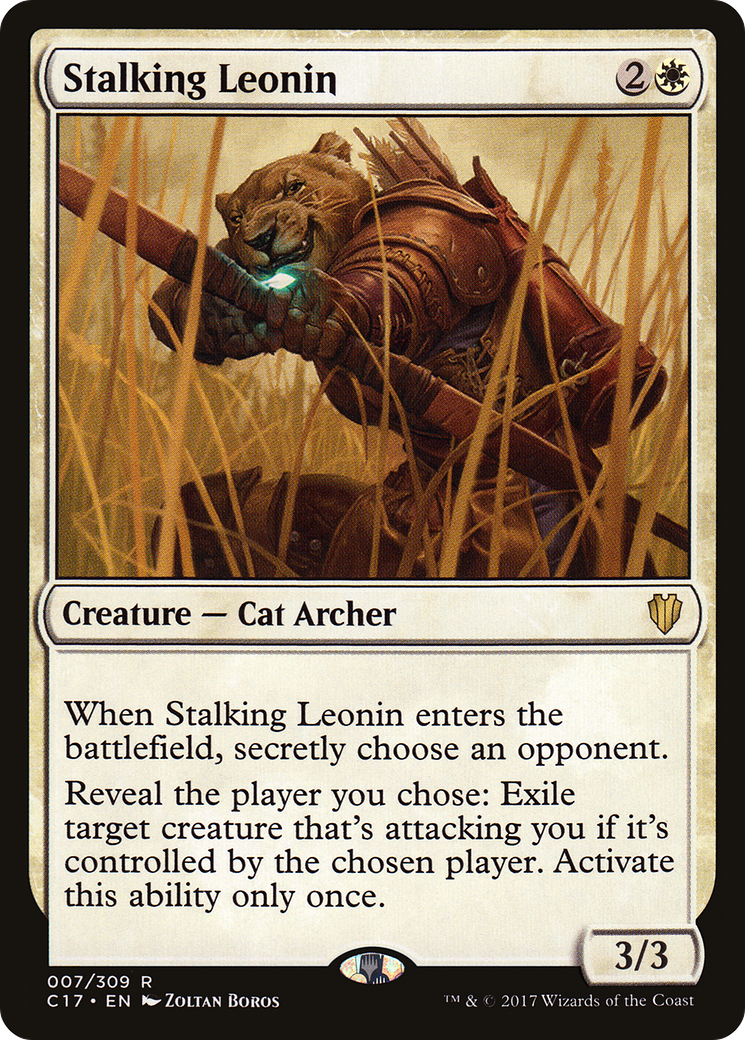 Stalking Leonin (C17-007) - Commander 2017 - Premium MTG Single from Wizards of the Coast - Just $0.08! Shop now at Game Crave Tournament Store