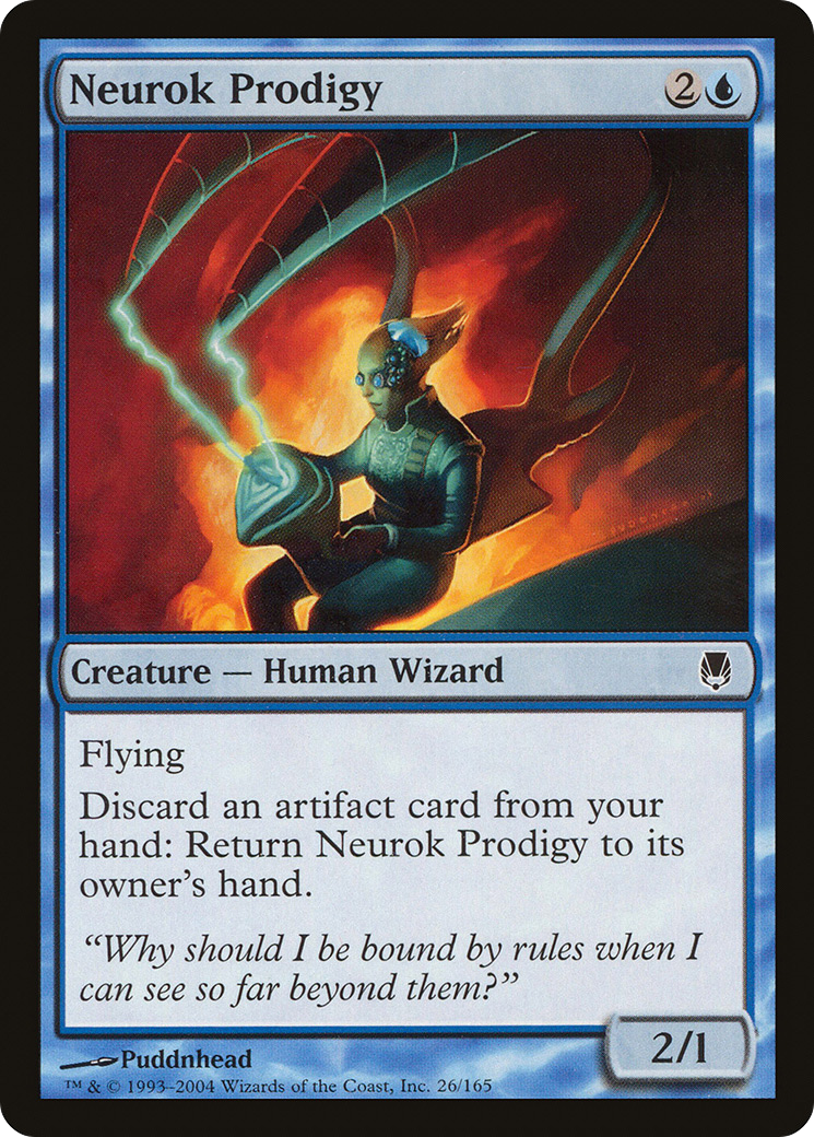 Neurok Prodigy (DST-026) - Darksteel Foil - Premium MTG Single from Wizards of the Coast - Just $0.08! Shop now at Game Crave Tournament Store