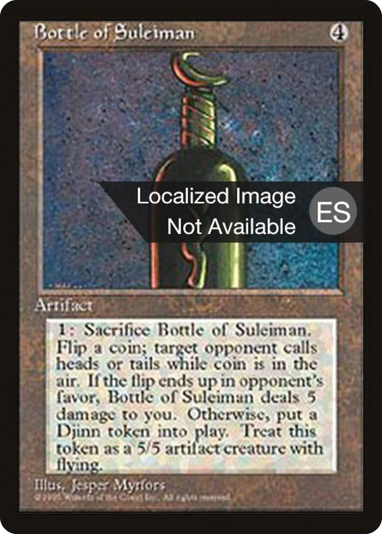 Bottle of Suleiman (4BB-301) - Fourth Edition Foreign Black Border - Premium MTG Single from Wizards of the Coast - Just $2.40! Shop now at Game Crave Tournament Store