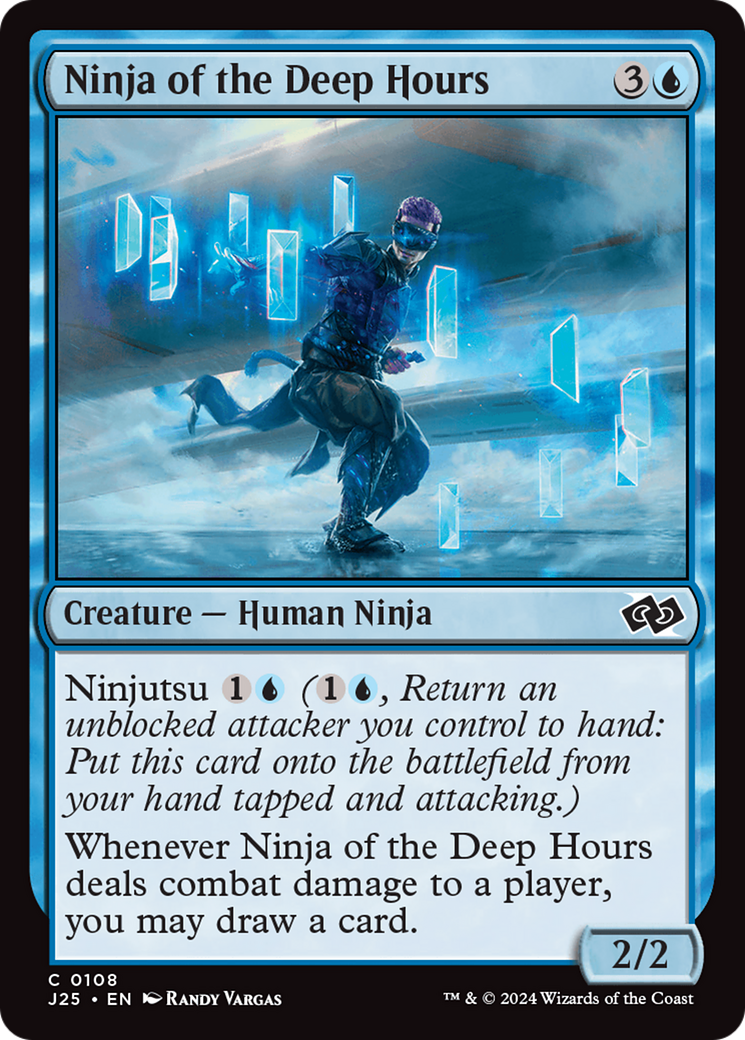 Ninja of the Deep Hours (J25-108) - Foundations Jumpstart - Premium MTG Single from Wizards of the Coast - Just $1.09! Shop now at Game Crave Tournament Store