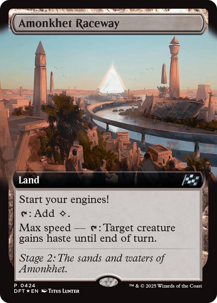 Amonkhet Raceway (Extended Art) (DFT-424) - Aetherdrift Foil - Premium MTG Single from Wizards of the Coast - Just $0.13! Shop now at Game Crave Tournament Store