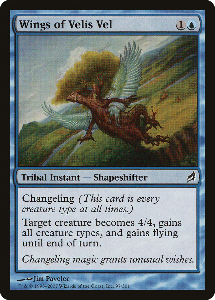 Wings of Velis Vel (LRW-097) - Lorwyn Foil - Premium MTG Single from Wizards of the Coast - Just $1.40! Shop now at Game Crave Tournament Store