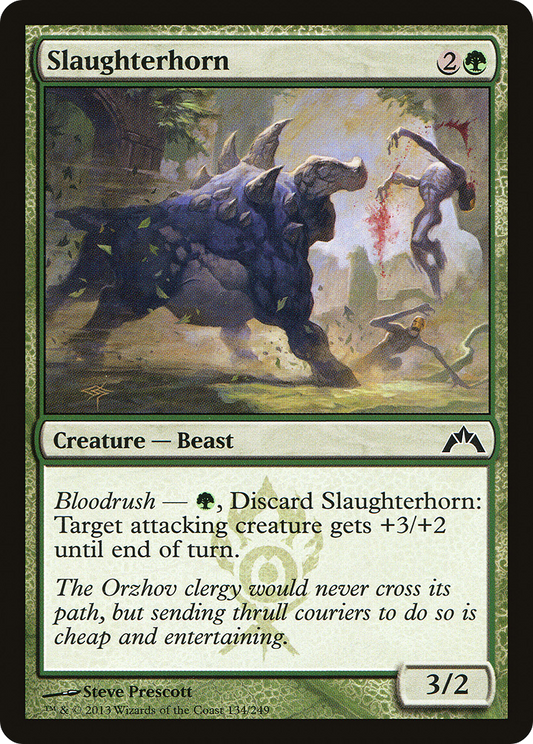 Slaughterhorn (GTC-134) - Gatecrash - Premium MTG Single from Wizards of the Coast - Just $0.08! Shop now at Game Crave Tournament Store