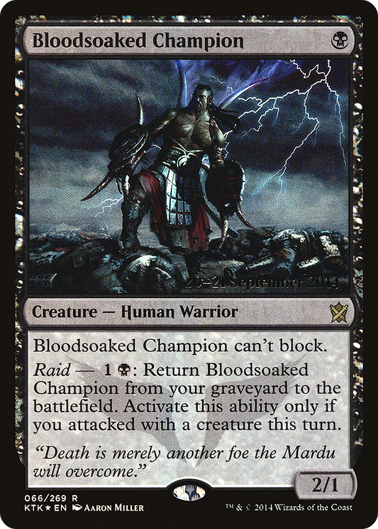 Bloodsoaked Champion (PKTK-66S) - Khans of Tarkir Promos Foil - Premium MTG Single from Wizards of the Coast - Just $0.90! Shop now at Game Crave Tournament Store