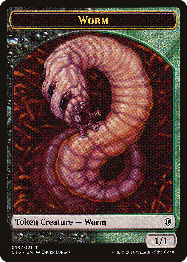 Worm (TC16-018) - Commander 2016 Tokens - Premium MTG Single from Wizards of the Coast - Just $0! Shop now at Game Crave Tournament Store