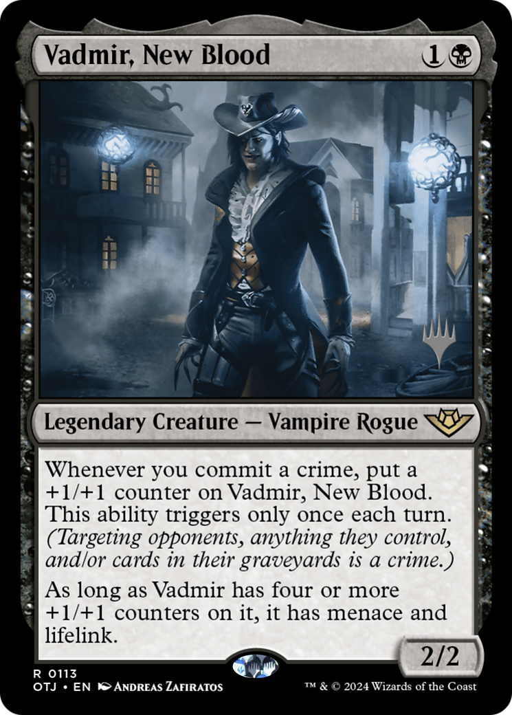 Vadmir, New Blood (POTJ-113P) - Outlaws of Thunder Junction Promos Foil - Premium MTG Single from Wizards of the Coast - Just $0.45! Shop now at Game Crave Tournament Store