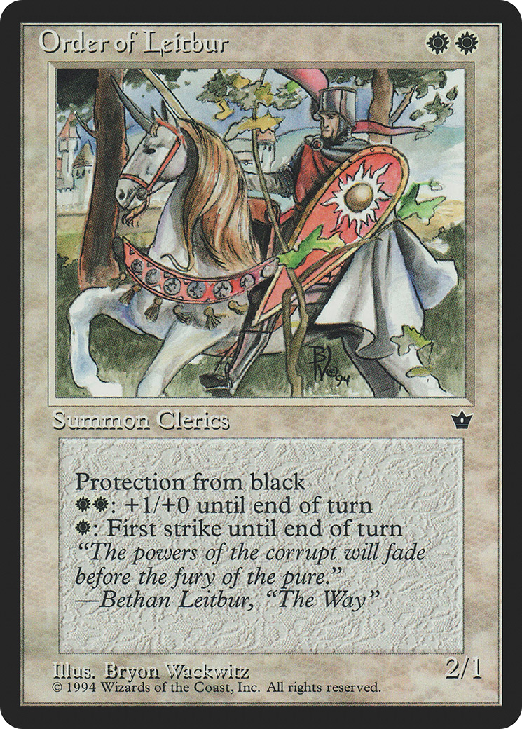 Order of Leitbur (FEM-16B) - Fallen Empires - Premium MTG Single from Wizards of the Coast - Just $0.08! Shop now at Game Crave Tournament Store