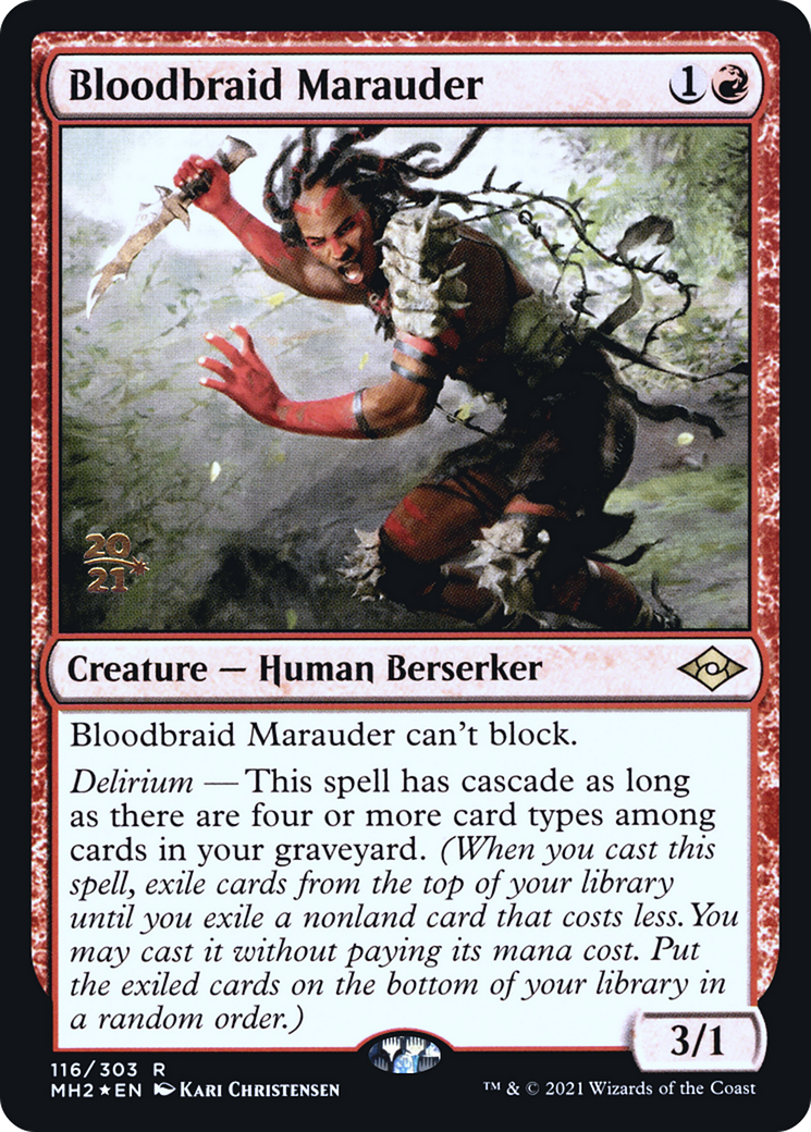 Bloodbraid Marauder (PMH2-116S) - Modern Horizons 2 Promos Foil - Premium MTG Single from Wizards of the Coast - Just $0.59! Shop now at Game Crave Tournament Store