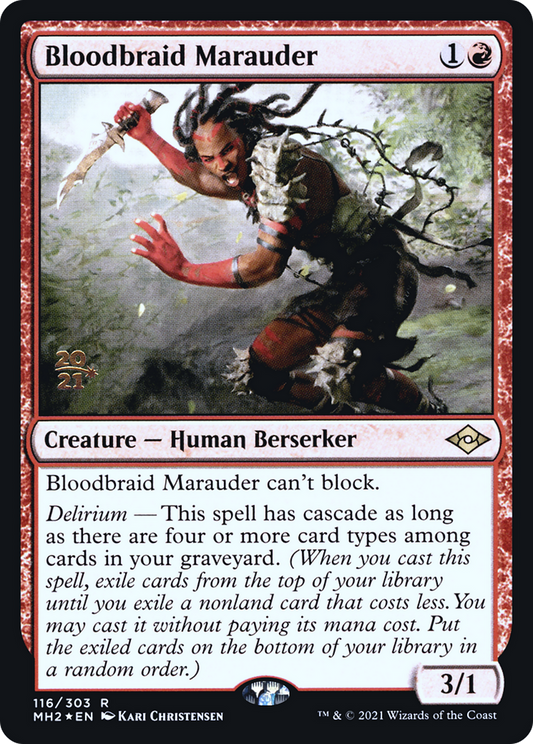Bloodbraid Marauder (PMH2-116S) - Modern Horizons 2 Promos Foil - Premium MTG Single from Wizards of the Coast - Just $0.59! Shop now at Game Crave Tournament Store