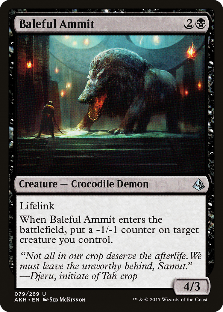 Baleful Ammit (AKH-079) - Amonkhet Foil - Premium MTG Single from Wizards of the Coast - Just $0.50! Shop now at Game Crave Tournament Store