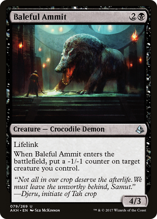Baleful Ammit (AKH-079) - Amonkhet Foil - Premium MTG Single from Wizards of the Coast - Just $0.50! Shop now at Game Crave Tournament Store