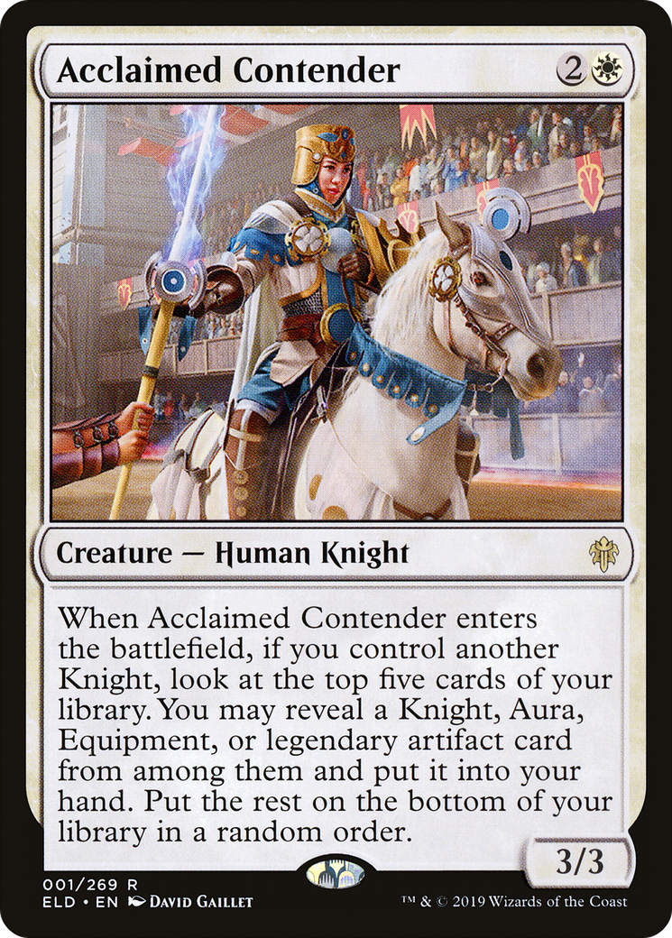 Acclaimed Contender (ELD-001) - Throne of Eldraine - Premium MTG Single from Wizards of the Coast - Just $0.08! Shop now at Game Crave Tournament Store