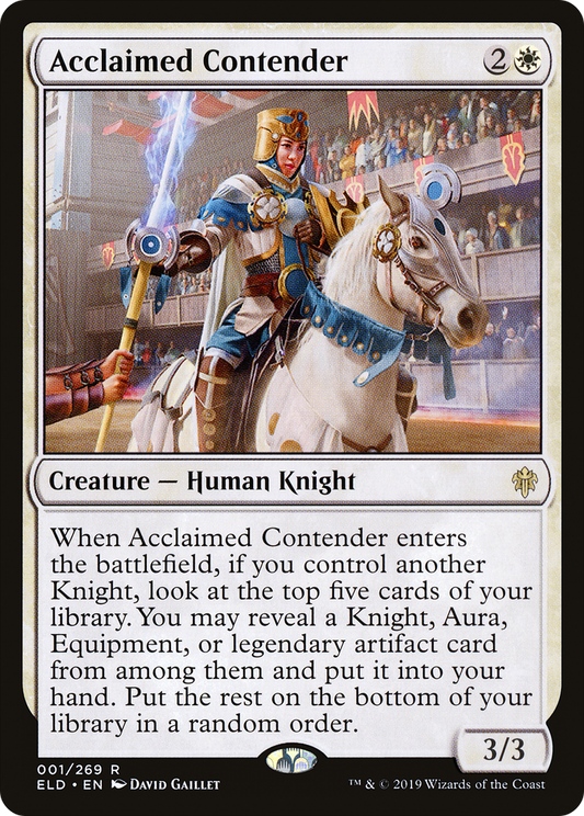 Acclaimed Contender (ELD-001) - Throne of Eldraine - Premium MTG Single from Wizards of the Coast - Just $0.08! Shop now at Game Crave Tournament Store