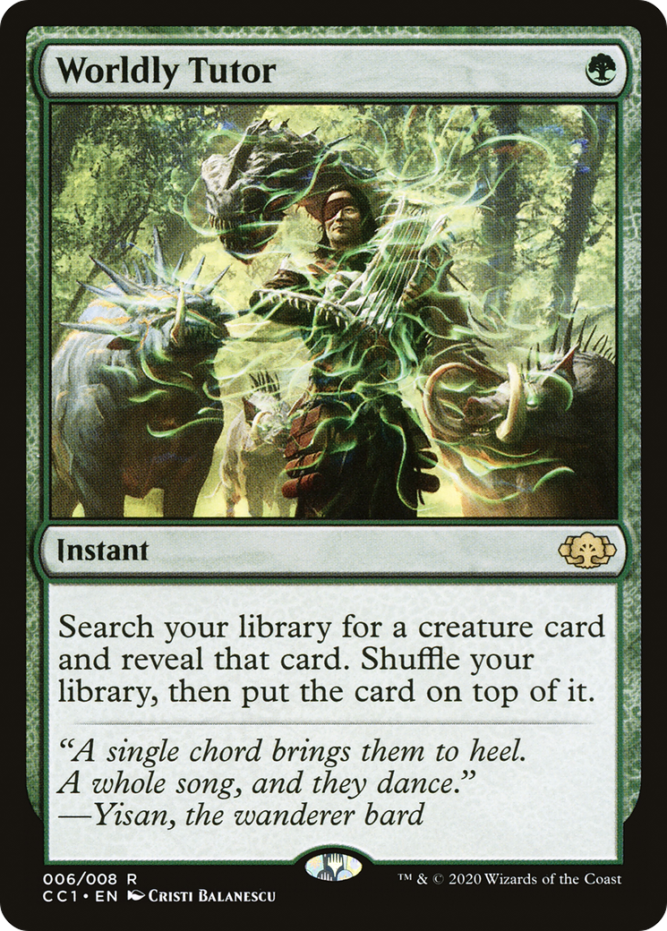 Worldly Tutor (CC1-006) - Commander Collection: Green - Premium MTG Single from Wizards of the Coast - Just $4.73! Shop now at Game Crave Tournament Store