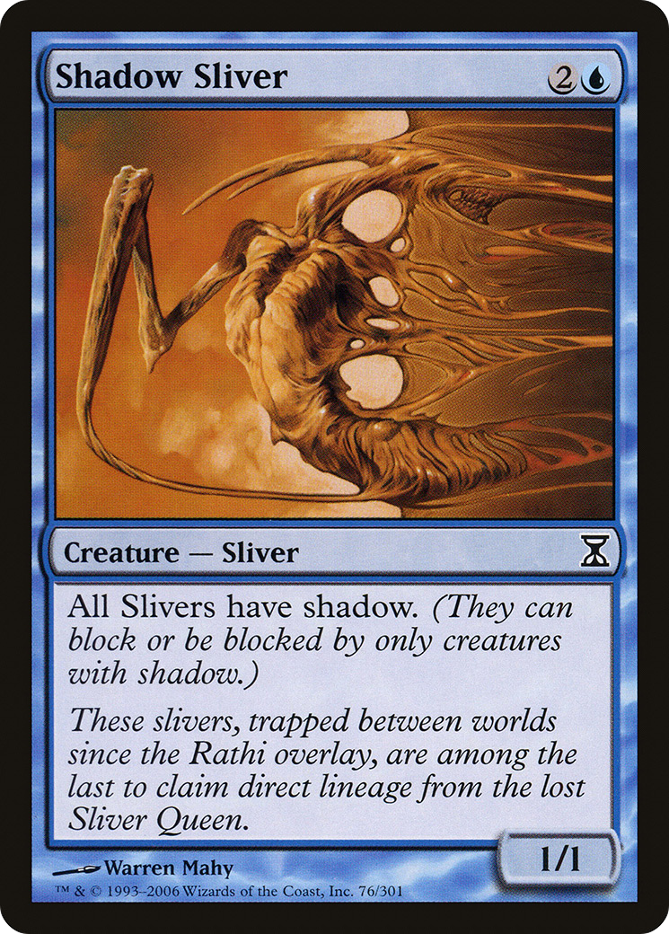 Shadow Sliver (TSP-076) - Time Spiral Foil - Premium MTG Single from Wizards of the Coast - Just $2.33! Shop now at Game Crave Tournament Store