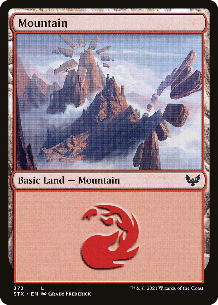 Mountain (STX-373) - Strixhaven: School of Mages Foil - Premium MTG Single from Wizards of the Coast - Just $0.08! Shop now at Game Crave Tournament Store