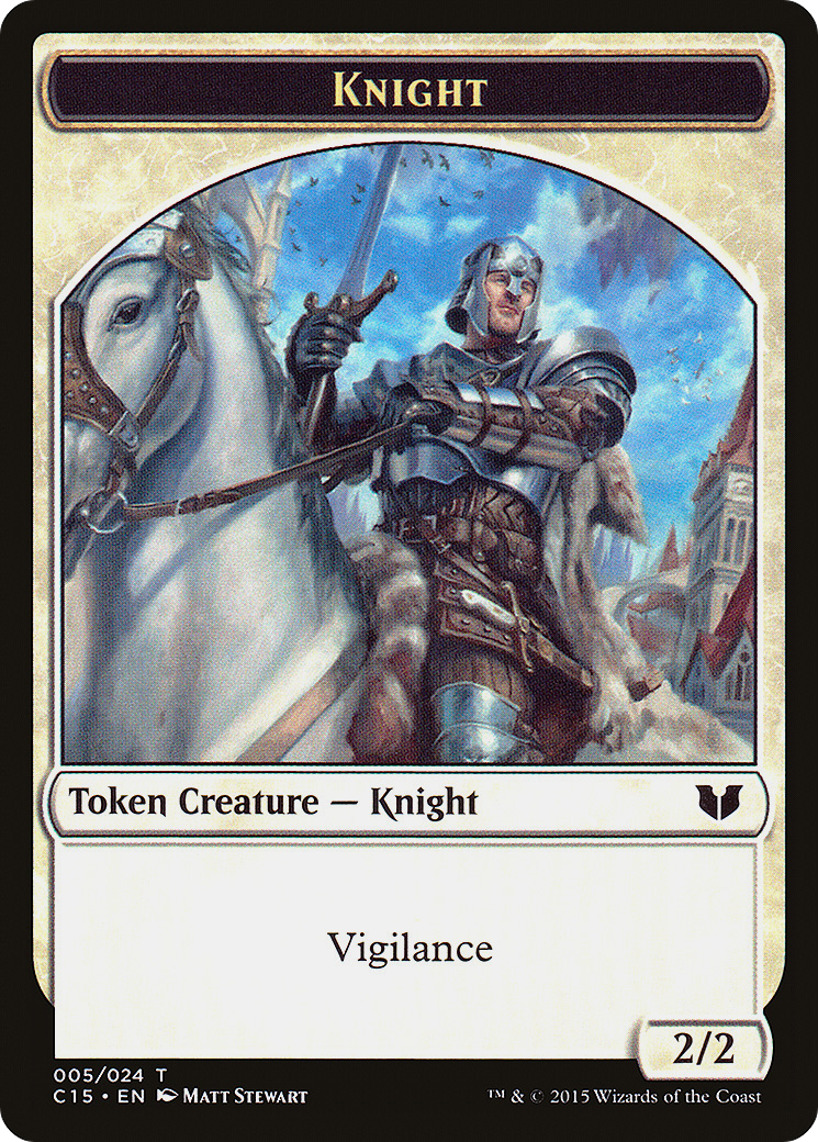 Knight (TC15-005) - Commander 2015 Tokens - Premium MTG Single from Wizards of the Coast - Just $0.19! Shop now at Game Crave Tournament Store