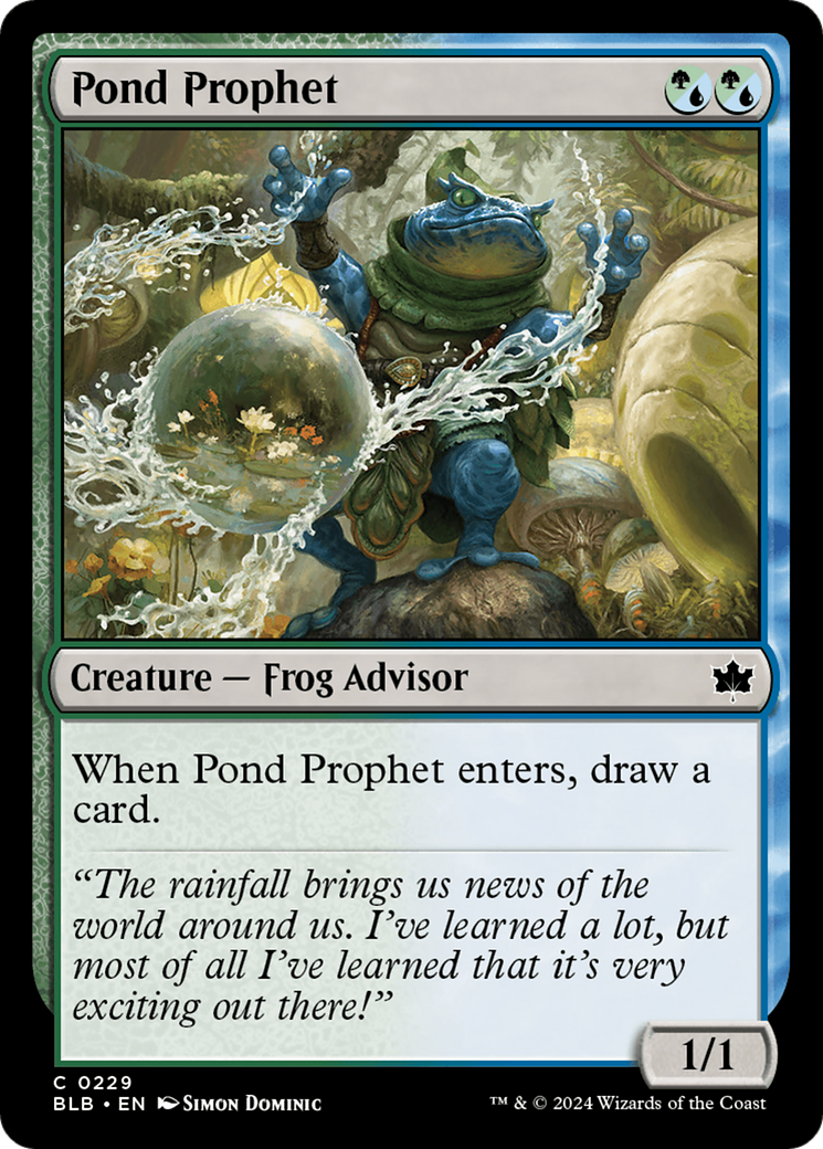 Pond Prophet (BLB-229) - Bloomburrow - Premium MTG Single from Wizards of the Coast - Just $0.25! Shop now at Game Crave Tournament Store