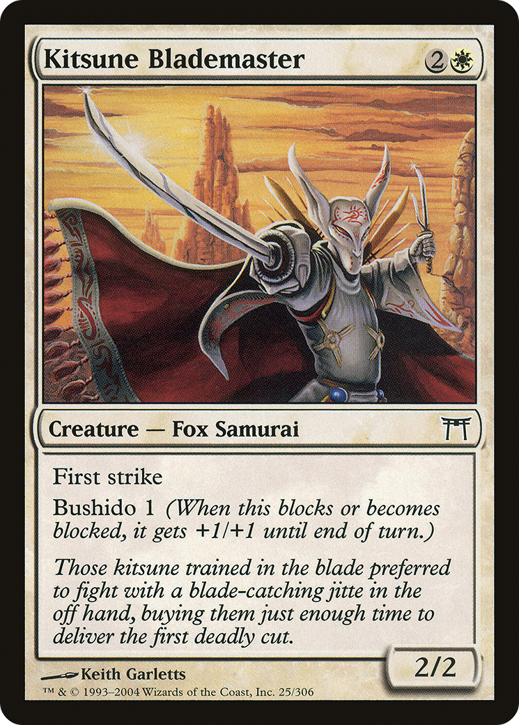Kitsune Blademaster (CHK-025) - Champions of Kamigawa Foil - Premium MTG Single from Wizards of the Coast - Just $0.22! Shop now at Game Crave Tournament Store