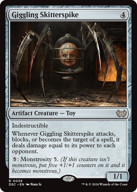 Giggling Skitterspike (DSC-039) - Duskmourn: House of Horror Commander - Premium MTG Single from Wizards of the Coast - Just $4.54! Shop now at Game Crave Tournament Store