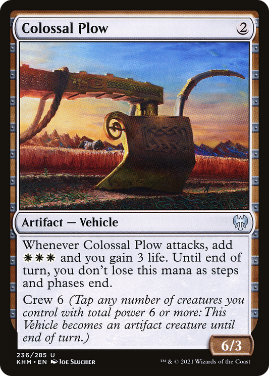 Colossal Plow (KHM-236) - Kaldheim Foil - Premium MTG Single from Wizards of the Coast - Just $0.08! Shop now at Game Crave Tournament Store