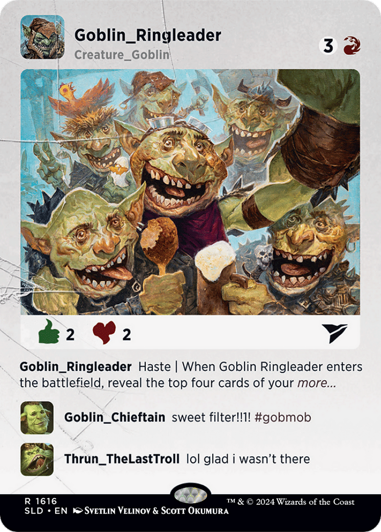 Goblin Ringleader (SLD-1616) - Secret Lair Drop (Borderless) - Premium MTG Single from Wizards of the Coast - Just $1.74! Shop now at Game Crave Tournament Store