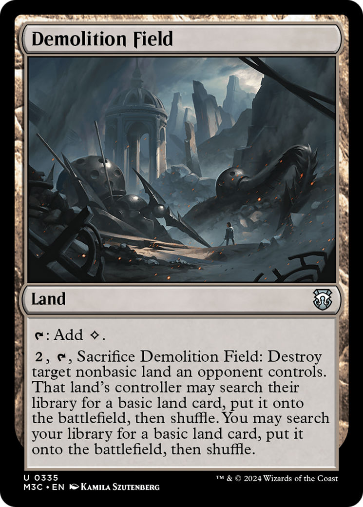 Demolition Field (M3C-335) - Modern Horizons 3 Commander - Premium MTG Single from Wizards of the Coast - Just $0.35! Shop now at Game Crave Tournament Store