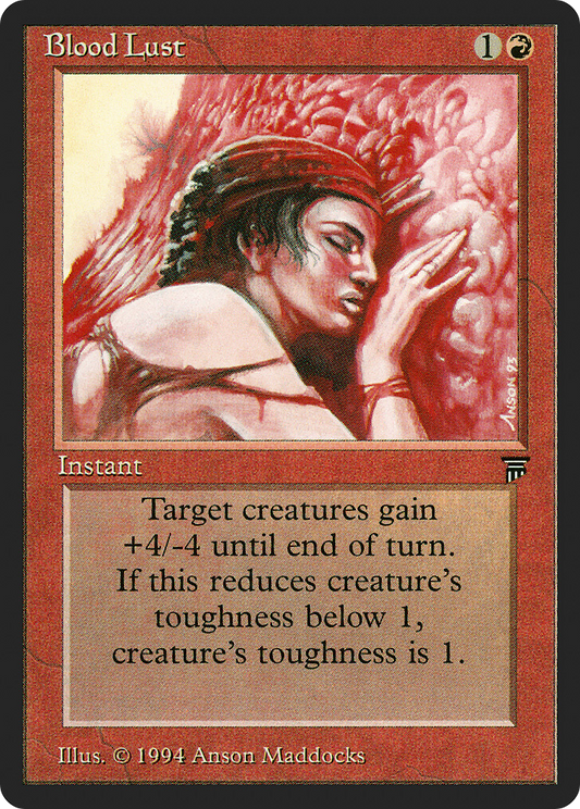Blood Lust (LEG-135) - Legends - Premium MTG Single from Wizards of the Coast - Just $2.91! Shop now at Game Crave Tournament Store
