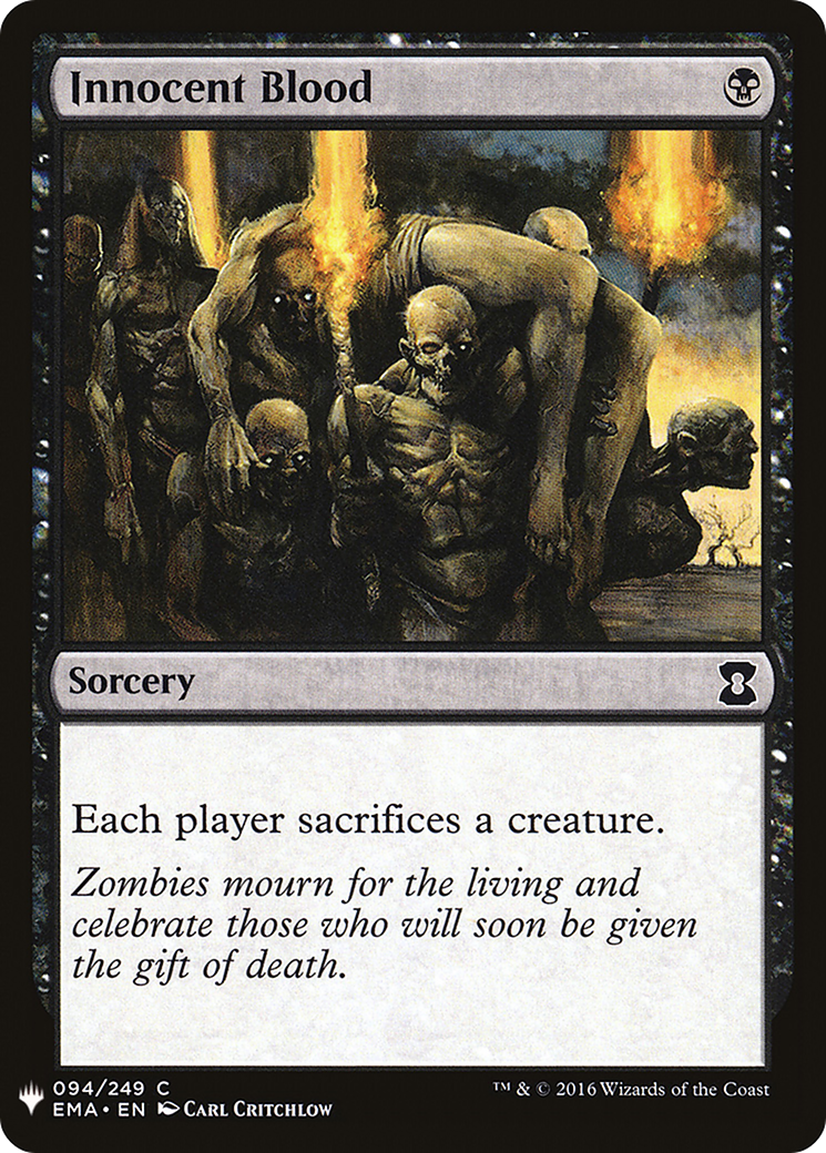 Innocent Blood (MB1-693) - Mystery Booster - Premium MTG Single from Wizards of the Coast - Just $0.08! Shop now at Game Crave Tournament Store