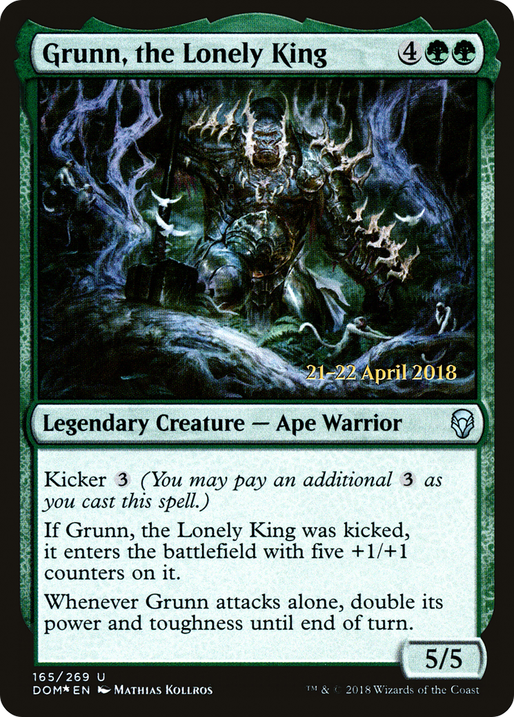 Grunn, the Lonely King (PDOM-165S) - Dominaria Promos Foil - Premium MTG Single from Wizards of the Coast - Just $0.97! Shop now at Game Crave Tournament Store