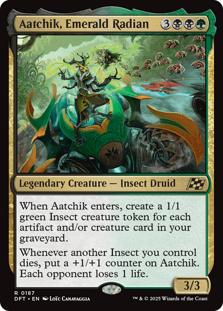 Aatchik, Emerald Radian (DFT-187) - Aetherdrift Foil - Premium MTG Single from Wizards of the Coast - Just $0.08! Shop now at Game Crave Tournament Store
