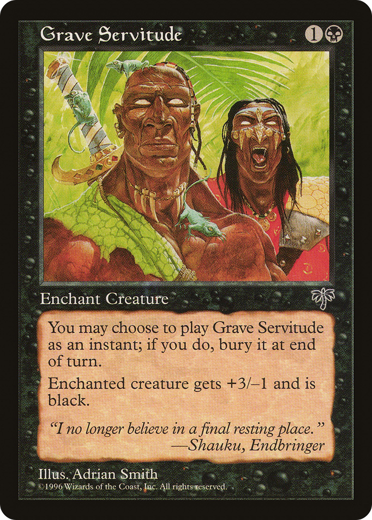 Grave Servitude (MIR-126) - Mirage - Premium MTG Single from Wizards of the Coast - Just $0.08! Shop now at Game Crave Tournament Store