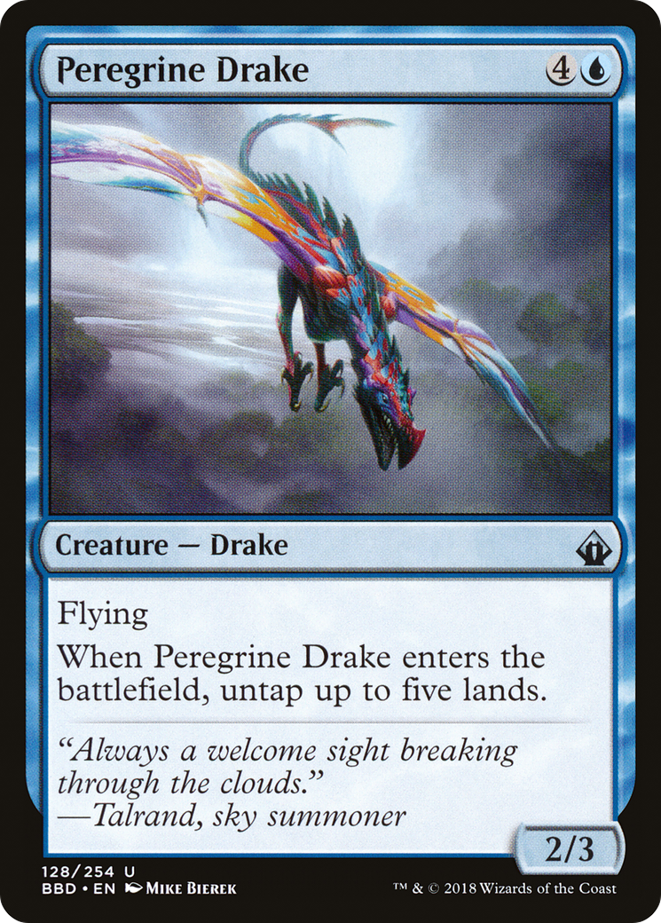 Peregrine Drake (BBD-128) - Battlebond Foil - Premium MTG Single from Wizards of the Coast - Just $0.48! Shop now at Game Crave Tournament Store