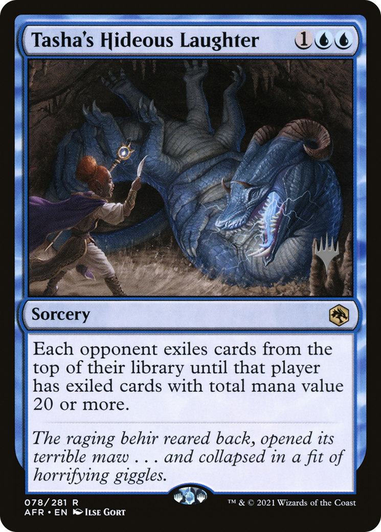 Tasha's Hideous Laughter (PAFR-78P) - Adventures in the Forgotten Realms Promos Foil - Premium MTG Single from Wizards of the Coast - Just $0.25! Shop now at Game Crave Tournament Store