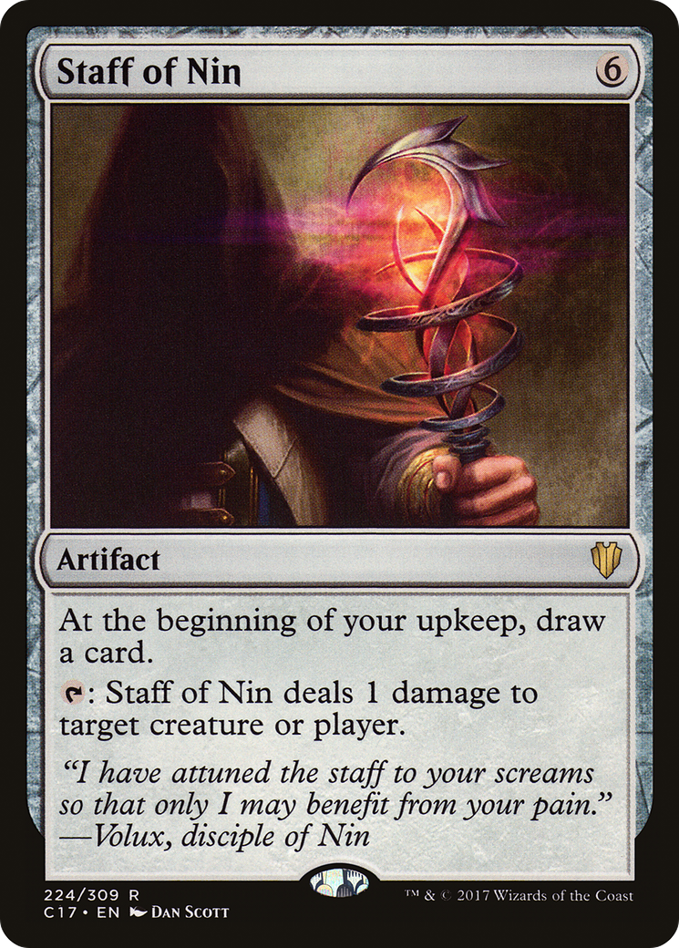 Staff of Nin (C17-224) - Commander 2017 - Premium MTG Single from Wizards of the Coast - Just $0.23! Shop now at Game Crave Tournament Store