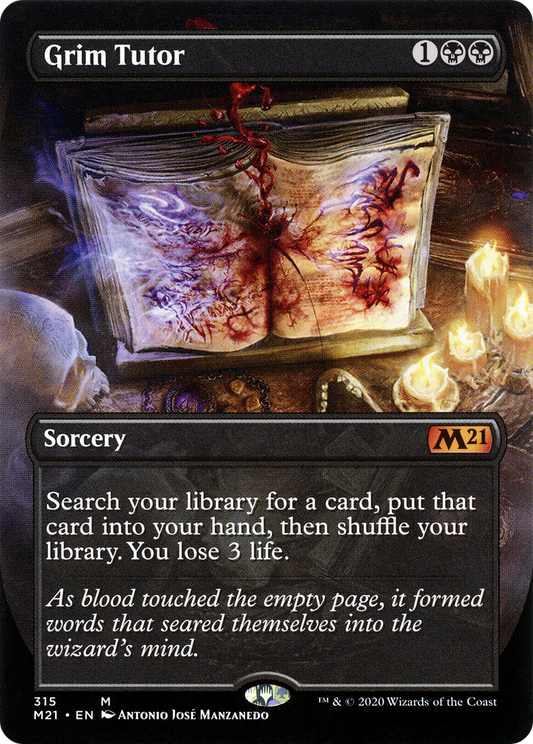 Grim Tutor (M21-315) - Core Set 2021 (Borderless) - Premium MTG Single from Wizards of the Coast - Just $4.92! Shop now at Game Crave Tournament Store