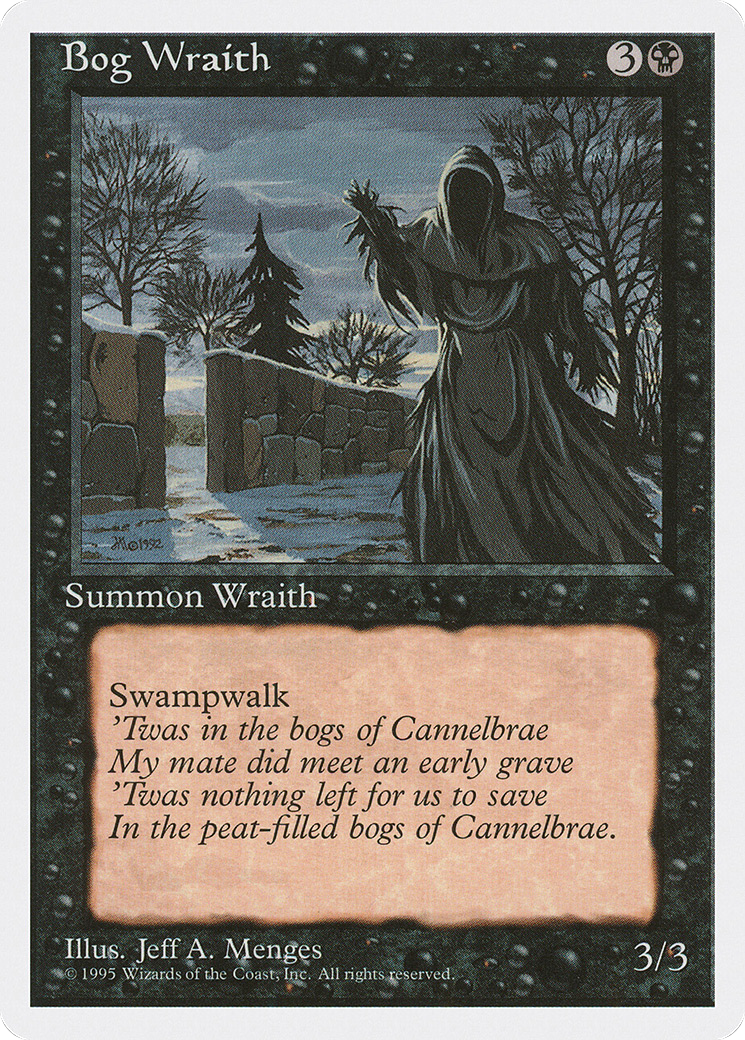 Bog Wraith (4ED-124) - Fourth Edition - Premium MTG Single from Wizards of the Coast - Just $0.08! Shop now at Game Crave Tournament Store