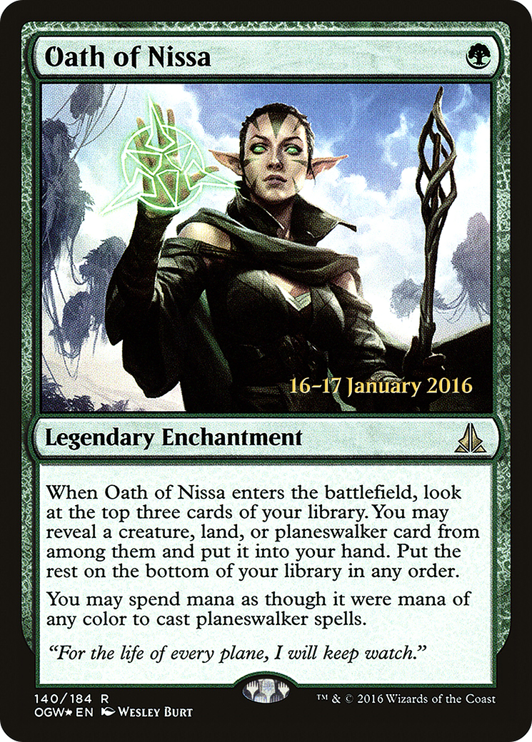 Oath of Nissa (POGW-140S) - Oath of the Gatewatch Promos Foil - Premium MTG Single from Wizards of the Coast - Just $0.92! Shop now at Game Crave Tournament Store