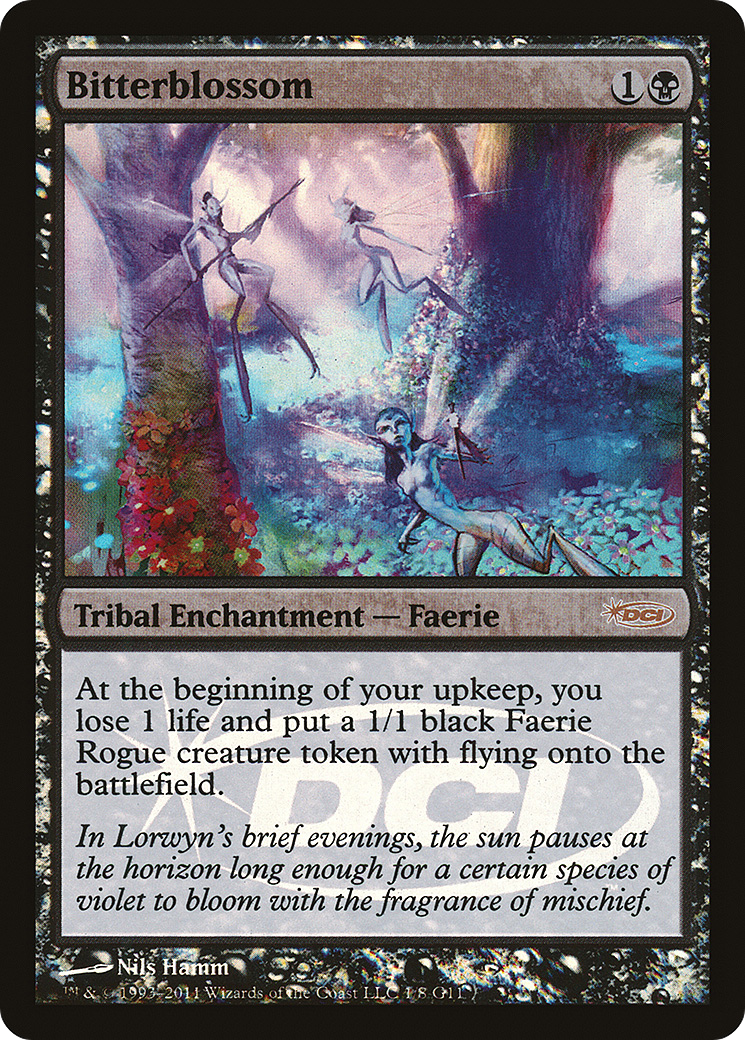 Bitterblossom (G11-001) - Judge Gift Cards 2011 Foil - Premium MTG Single from Wizards of the Coast - Just $12.53! Shop now at Game Crave Tournament Store