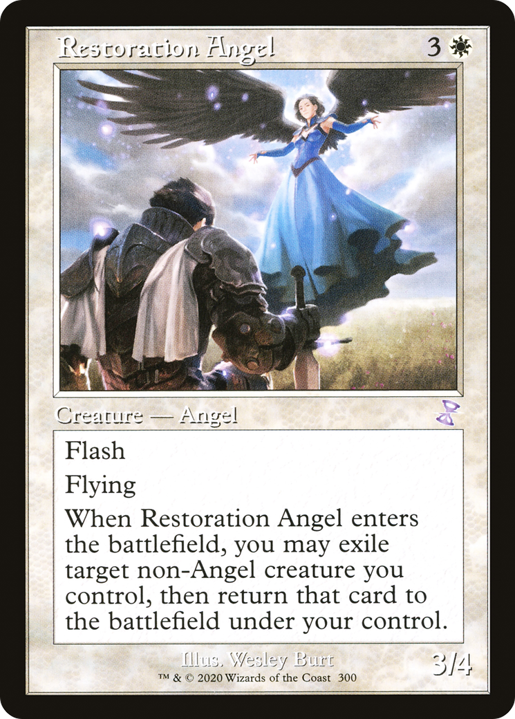 Restoration Angel (TSR-300) - Time Spiral Remastered Foil - Premium MTG Single from Wizards of the Coast - Just $2.50! Shop now at Game Crave Tournament Store