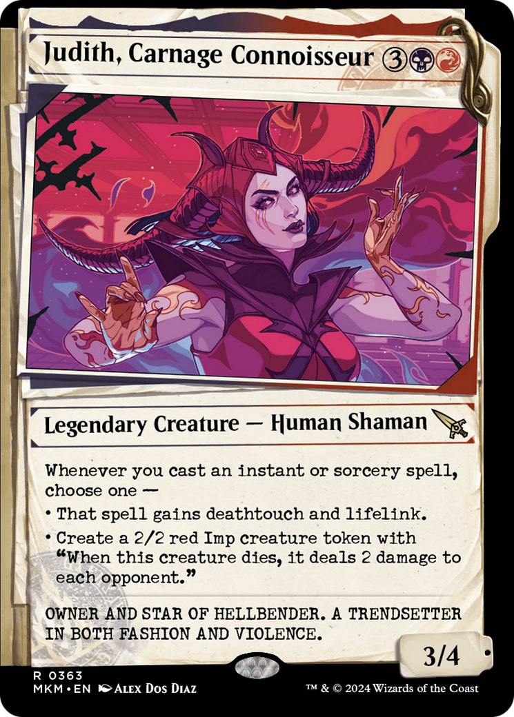 Judith, Carnage Connoisseur (MKM-363) - Murders at Karlov Manor: (Showcase) - Premium MTG Single from Wizards of the Coast - Just $0.26! Shop now at Game Crave Tournament Store