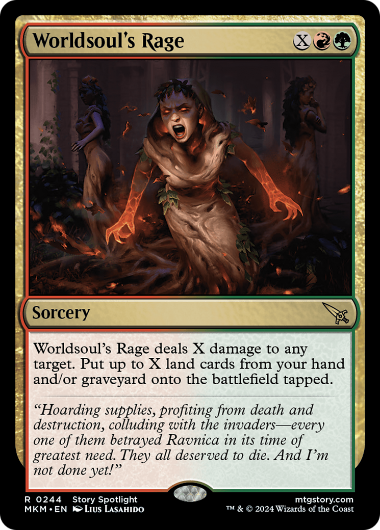 Worldsoul's Rage (MKM-244) - Murders at Karlov Manor - Premium MTG Single from Wizards of the Coast - Just $0.26! Shop now at Game Crave Tournament Store