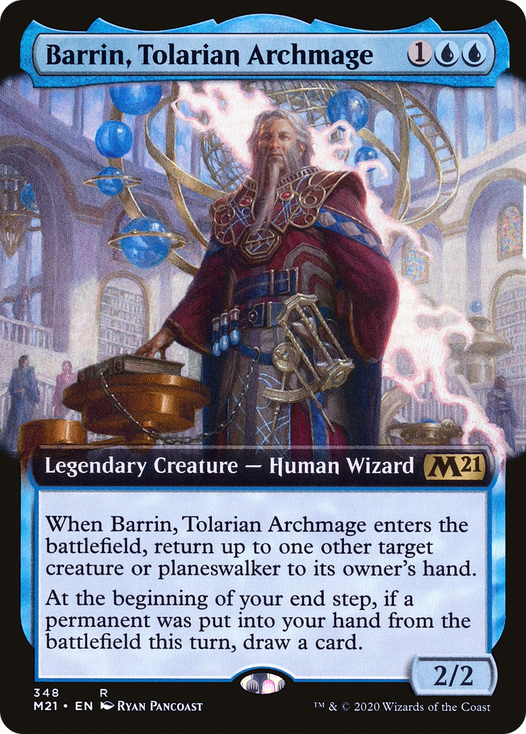 Barrin, Tolarian Archmage (M21-348) - Core Set 2021: (Extended Art) - Premium MTG Single from Wizards of the Coast - Just $0.27! Shop now at Game Crave Tournament Store