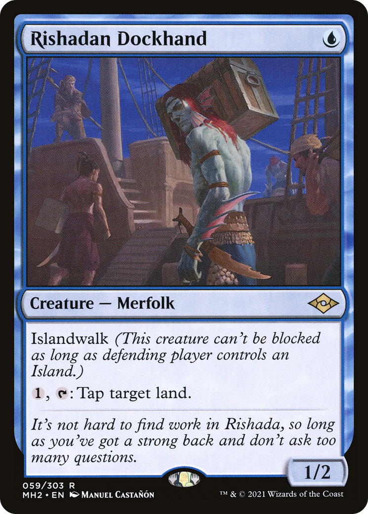 Rishadan Dockhand (MH2-059) - Modern Horizons 2 Foil - Premium MTG Single from Wizards of the Coast - Just $0.09! Shop now at Game Crave Tournament Store