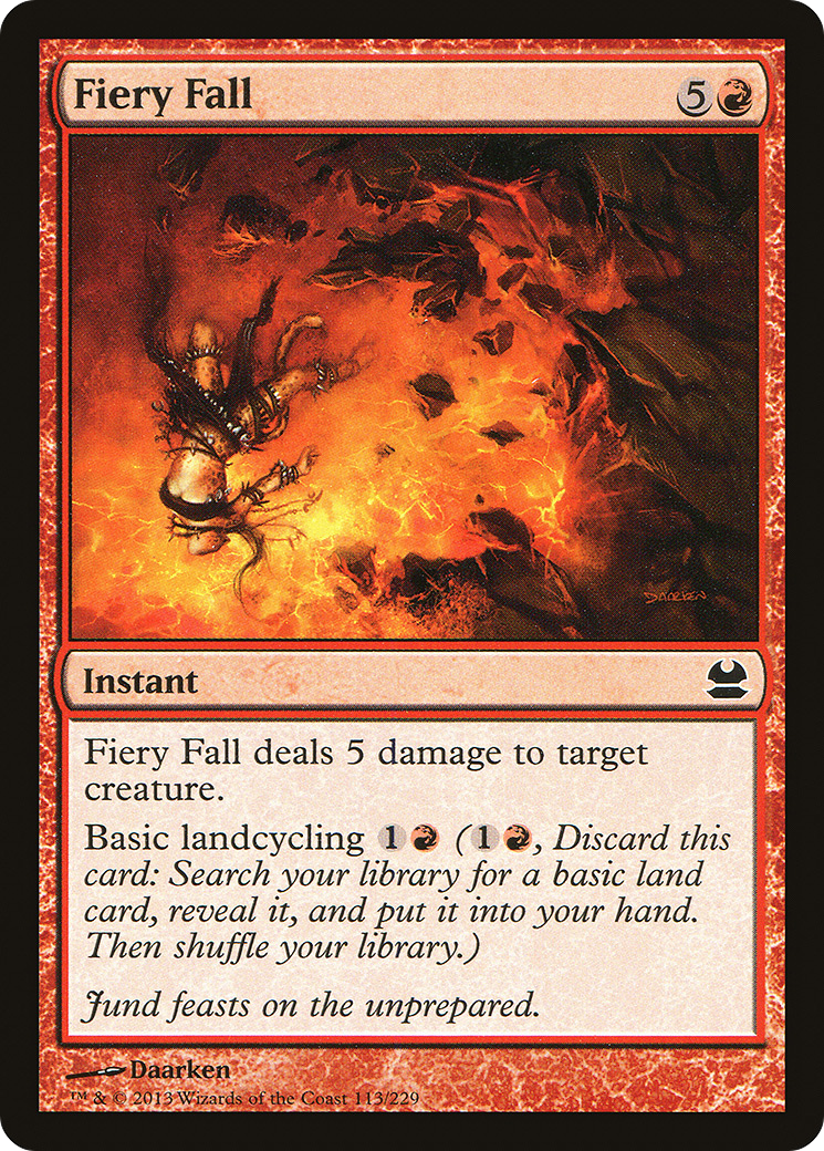 Fiery Fall (MMA-113) - Modern Masters Foil - Premium MTG Single from Wizards of the Coast - Just $0.08! Shop now at Game Crave Tournament Store