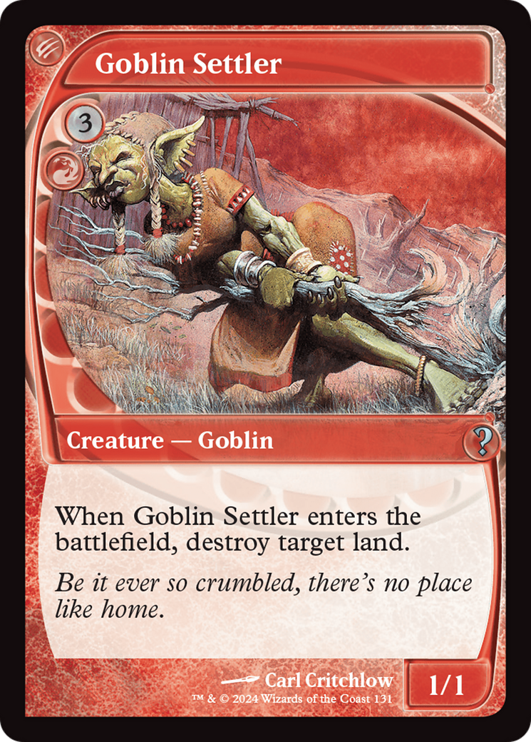 Goblin Settler (MB2-131) - Mystery Booster 2 - Premium MTG Single from Wizards of the Coast - Just $0.36! Shop now at Game Crave Tournament Store
