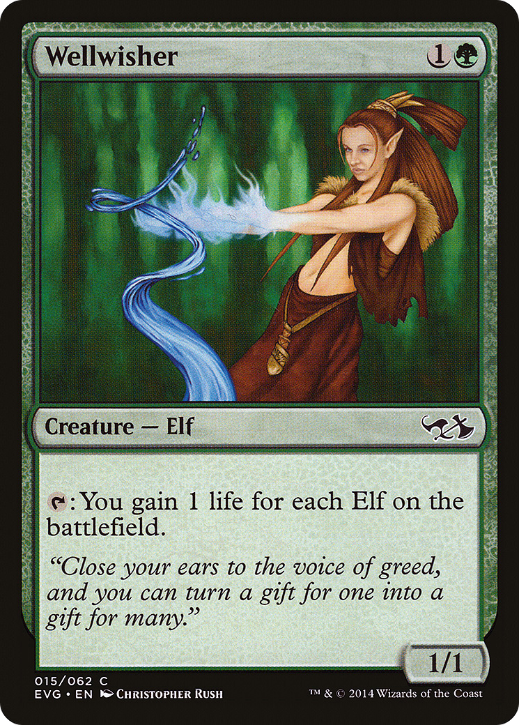 Wellwisher (EVG-015) - Duel Decks Anthology: Elves vs. Goblins - Premium MTG Single from Wizards of the Coast - Just $0.44! Shop now at Game Crave Tournament Store