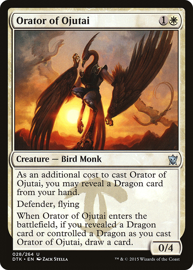 Orator of Ojutai (DTK-028) - Dragons of Tarkir Foil - Premium MTG Single from Wizards of the Coast - Just $0.11! Shop now at Game Crave Tournament Store