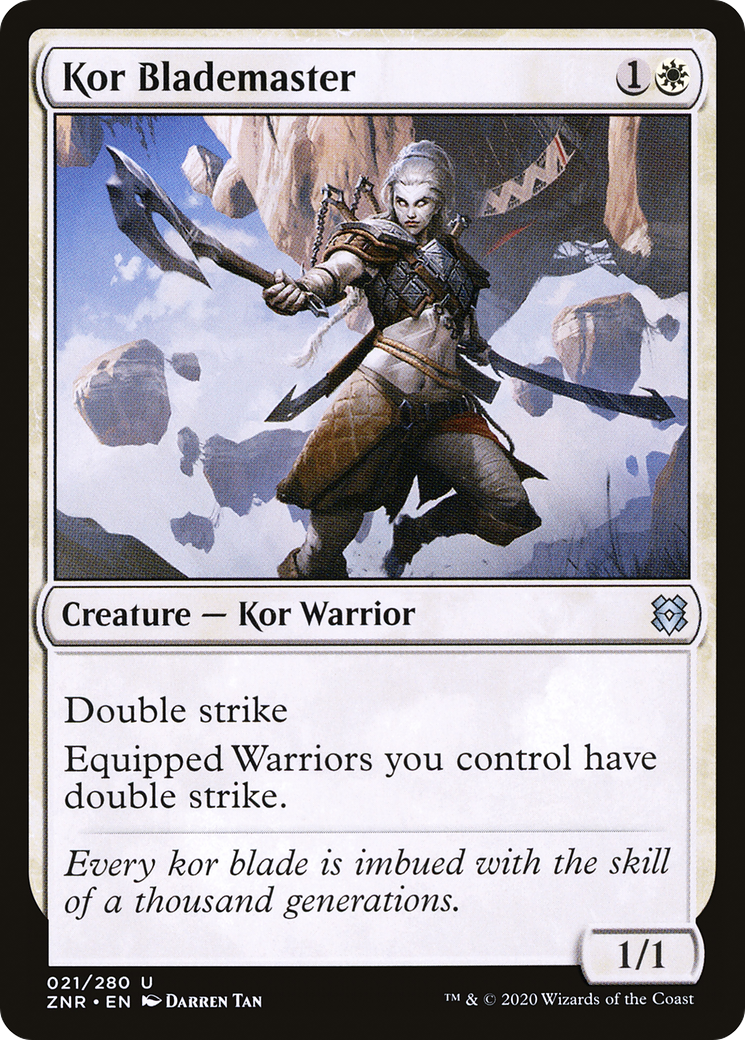Kor Blademaster (ZNR-021) - Zendikar Rising Foil - Premium MTG Single from Wizards of the Coast - Just $0.08! Shop now at Game Crave Tournament Store