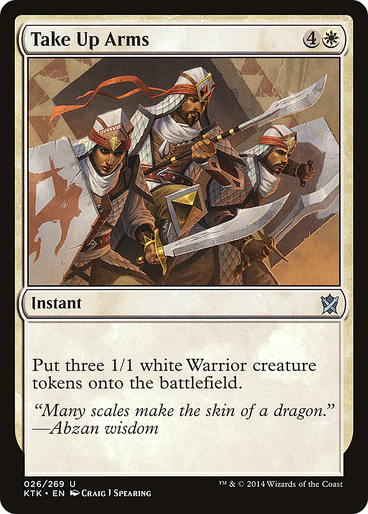 Take Up Arms (KTK-026) - Khans of Tarkir - Premium MTG Single from Wizards of the Coast - Just $0.08! Shop now at Game Crave Tournament Store